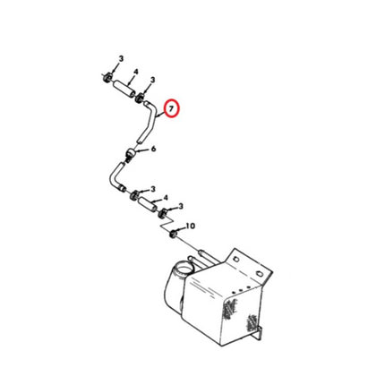 NOS HMMWV Steel Heater Outlet Tube Bent Metallic 12339264 4710012103503 AM General