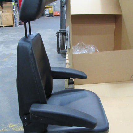 Air Seat KAB 151 Series Agricultural Construction Equipment Black Vinyl 12v Compressor