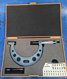 USED Mitutoyo 126-140 Screw Thread Micrometer Interchangeable Tips 3 to 4”