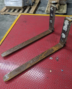 Forklift Forks PAIR 3,000 lbs Lift Truck Class 2 16" 42" long 4" wide USED