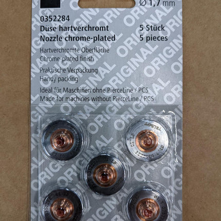 5 PACK Laser Cutting Copper Machine Nozzle -1.7mm Trumpf 352284 0352284