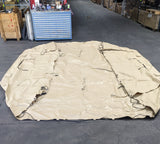 12 Foot Vinyl Coated Cloth Fitted Cargo Cover Tarp Tan Rubber Cord 2540014340954