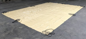 Military Surplus Ammo Tarp TAN 12' x 17' Tie Ropes and Grommets Cover Tent Trailer