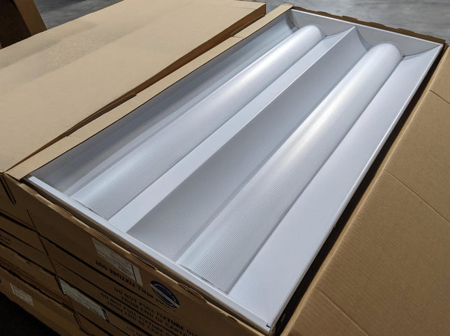 Lithonia 46” 2x4 T5 28W Troffer Ceiling Light Frameless Grid 2RT5 28T5 GEB95 LPM841P