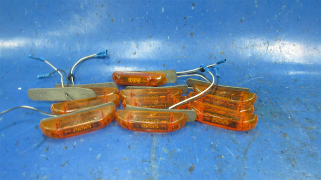 4.25" Oval Amber  LED Trailer Marker Lights Backup Stop Tail Turn Rear Park 10 pcs